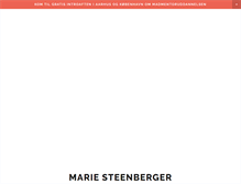 Tablet Screenshot of mariesteenberger.dk